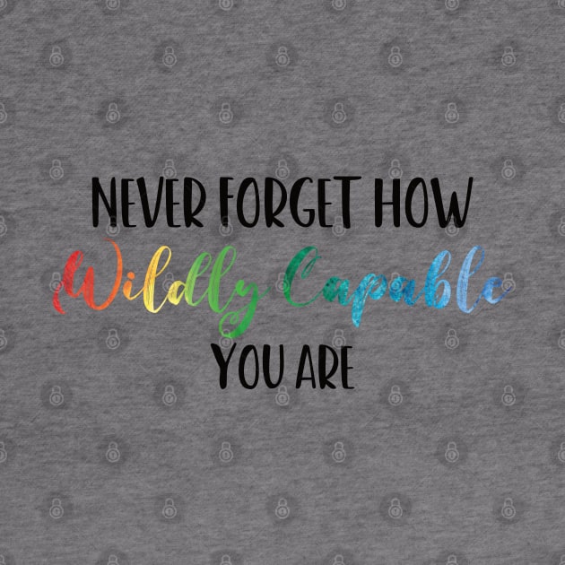 Never Forget How Wildly Capable You Are, Positivity, Inspirational, Self Love, Aesthetic Label, Inspirational Decal, Motivational by Gaming champion